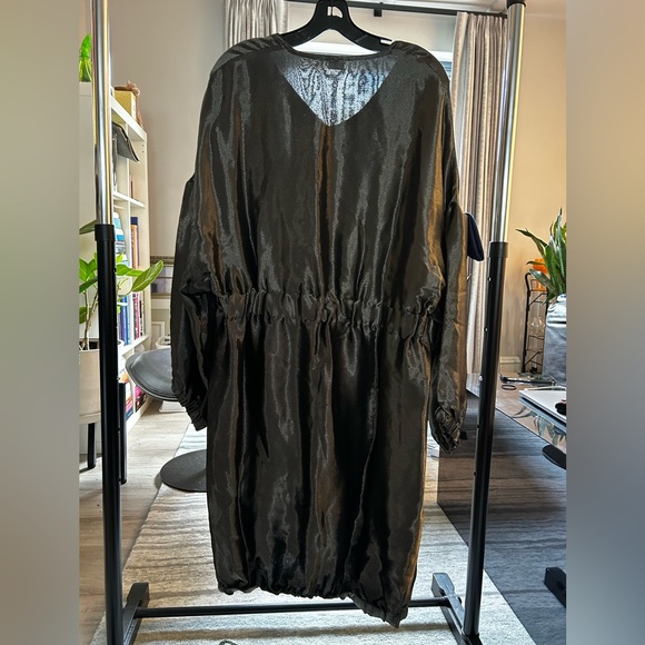 TSE F/W 2008 Metallic V-Neck Cargo Pocket Dress - Picture 2 of 7